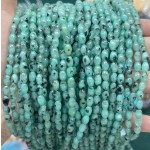 No_584_Enhanced Kiwi Stone Blue Stone Rice Beads_4*6mm_(Sold Per Strand)
