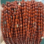 No_591_Natural Red Jasper Rice Beads_4*6mm_(Sold Per Strand)