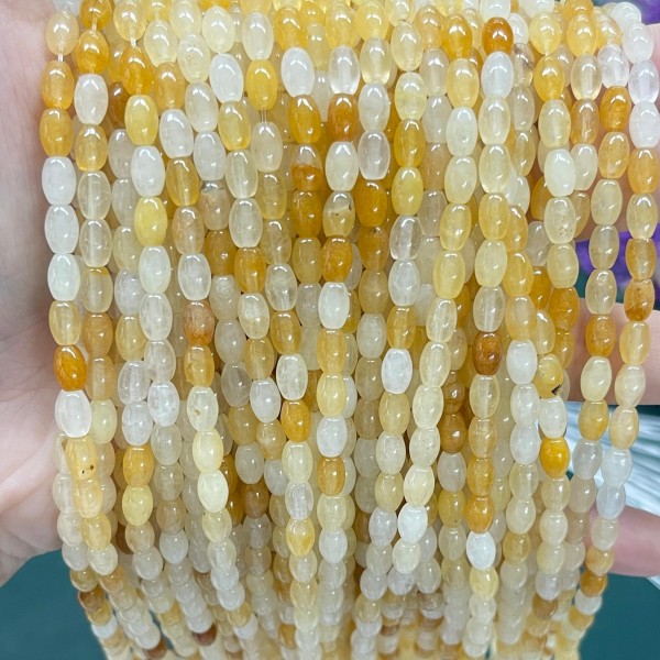 No_610_Natural Yellow Corn Seed Beads_4*6mm_(Sold Per Strand)
