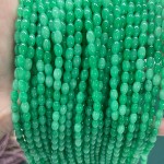 No_612_Enhanced Dry Green Chalcedony Rice Beads_4*6mm_(Sold Per Strand)