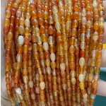 No_632_Natural Red Agate Rice Beads_4*6mm_(Sold Per Strand)