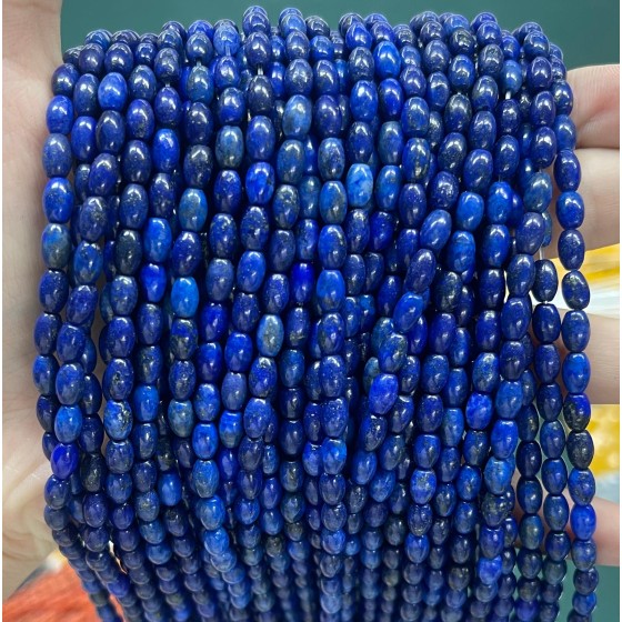 No_644_Enhanced Lapis Lazuli Rice Beads_4*6mm_(Sold Per Strand)