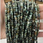 No_653_Natural African Turquoise Flat Heart_4mm_(Sold Per Strand)