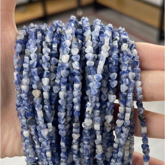 No_666_Natural Blue Spot Jasper Flat Heart_4mm_(Sold Per Strand)