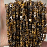 No_667_Natural Yellow Tiger Eye Stone Flat Heart_4mm_(Sold Per Strand)