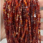 No_688_Natural Red Agate Flat Heart_4mm_(Sold Per Strand)