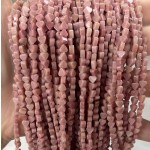 No_689_Natural Rhodonite Flat Heart_4mm_(Sold Per Strand)