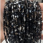 No_690_Natural Black Striped Agate Flat Heart_4mm_(Sold Per Strand)