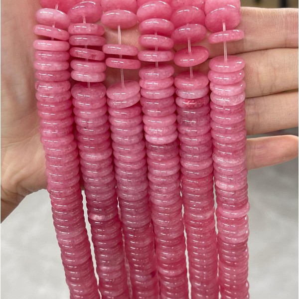 No_694_Enhanced Pink Chalcedony Spacer_4*12mm_(Sold Per Strand)