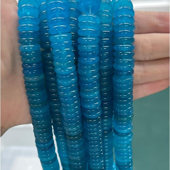 No_699_Enhanced Deep Blue Chalcedony Spacer_4*12mm_(Sold Per Strand)