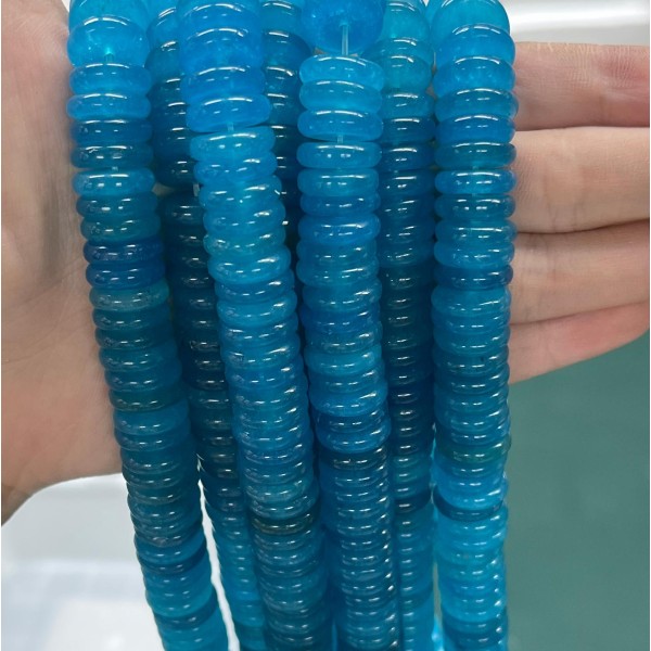 No_699_Enhanced Deep Blue Chalcedony Spacer_4*12mm_(Sold Per Strand)