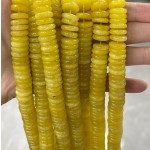 No_704_Enhanced Bright Yellow Chalcedony Spacer_4*12mm_(Sold Per Strand)