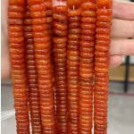 No_708_Enhanced Orange Red Chalcedony Spacer_4*12mm_(Sold Per Strand)