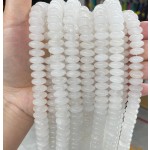 No_709_Natural White Jade Flying Saucer Bead_5*12mm_(Sold Per Strand)