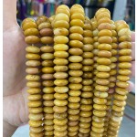 No_712_Natural Old Yellow Jade Flying Saucer Bead_5*12mm_(Sold Per Strand)