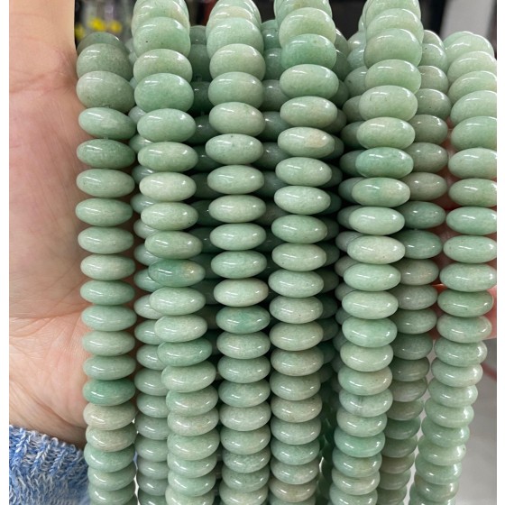 No_719_Natural Lushan Jade Flying Saucer Bead_5*12mm_(Sold Per Strand)
