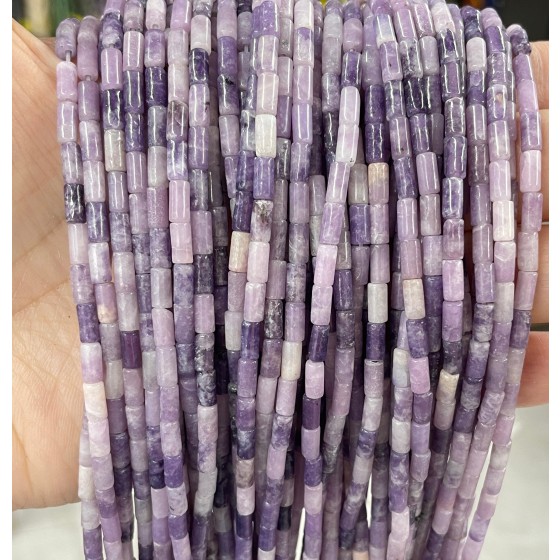No_727_Natural Chinese Purple Jade Round Tube_6*3mm_(Sold Per Strand)