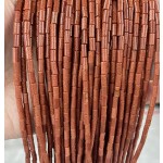 No_736_Synthetic Goldstone Round Tube_6*3mm_(Sold Per Strand)
