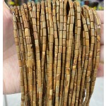 No_751_Natural Yellow Picture Jasper Round Tube_6*3mm_(Sold Per Strand)