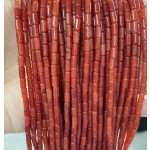 No_759_Enhanced Red Chalcedony Round Tube_6*3mm_(Sold Per Strand)