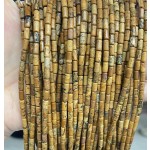No_761_Natural Picture Jasper Round Tube_6*3mm_(Sold Per Strand)