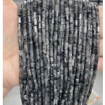 No_762_Natural Black Labradorite Round Tube_6*3mm_(Sold Per Strand)