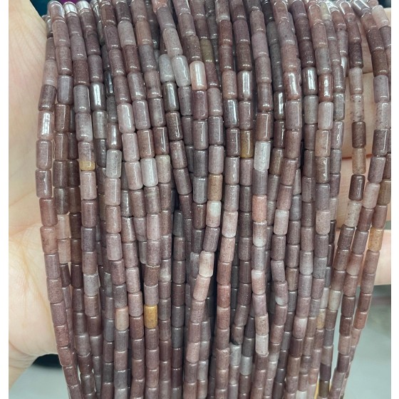 No_767_Natural Purple Aventurine Round Tube_6*3mm_(Sold Per Strand)