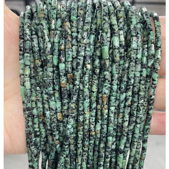 No_772_Enhanced African Turquoise Round Tube_6*3mm_(Sold Per Strand)