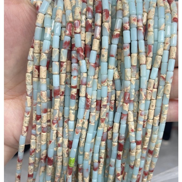 No_780_Synthetic Shoushan Stone Round Tube_6*3mm_(Sold Per Strand)