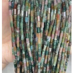 No_781_Natural Indian Agate Round Tube_6*3mm_(Sold Per Strand)