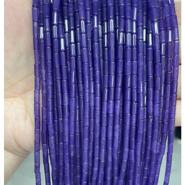No_783_Synthetic Watermelon Blue Crystal Round Tube_6*3mm_(Sold Per Strand)