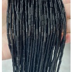 No_787_Natural Black Onyx Round Tube_6*3mm_(Sold Per Strand)
