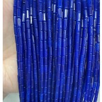 No_792_Enhanced Dark Blue Chalcedony Round Tube_6*3mm_(Sold Per Strand)
