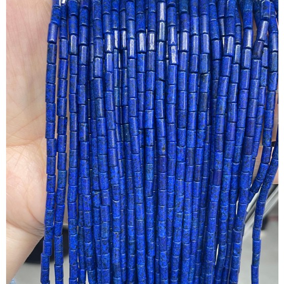 No_793_Imitated Lapis Lazuli Jasper Round Tube_6*3mm_(Sold Per Strand)