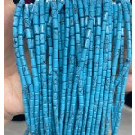 No_794_Synthetic Blue Turquoise Round Tube_6*3mm_(Sold Per Strand)