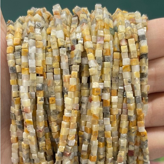 No_816_Natural Crazy Agate Small Granules_2mm_(Sold Per Strand)