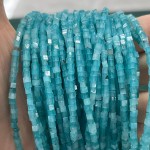 No_818_Enhanced Blue Chalcedony Cube Beads_2mm_(Sold Per Strand)