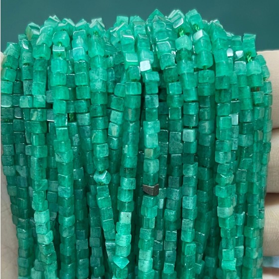 No_820_Dyed The Small Green Chalcedony Crystals_2mm_(Sold Per Strand)