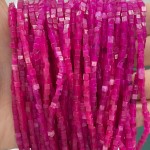 No_821_Dyed The Rose Pink Chalcedony Cube Beads_2mm_(Sold Per Strand)