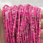 No_825_Synthetic Rose Red Imperial Jasper Small Cubes_2mm_(Sold Per Strand)