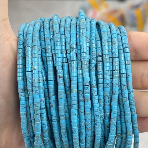 No_841_Synthetic Blue Lace Agate Disc (heishi) Spacer Beadss_2*3mm_(Sold Per Strand)