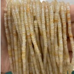 No_844_Natural Light Yellow Jade Disc (heishi) Spacer Beads_2*3mm_(Sold Per Strand)