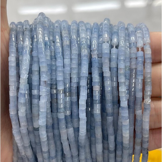 No_849_Enhanced Aquamarine Chalcedony Disc (heishi) Spacer Beads_2*3mm_(Sold Per Strand)