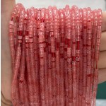 No_853_Synthetic Watermelon Red Crystal Disc (heishi) Spacer Beads_2*3mm_(Sold Per Strand)