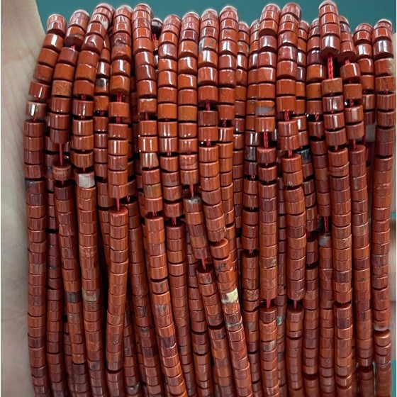 No_871_Natural Red Jasper Disc (heishi) Spacer Beads_2*3mm_(Sold Per Strand)