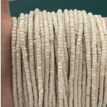 No_874_Natural White Fossil Stone Disc (heishi) Spacer Beads_2*3mm_(Sold Per Strand)
