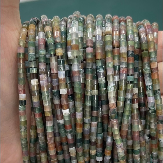 No_876_Natural Indian Agate Disc (heishi) Spacer Beads_2*3mm_(Sold Per Strand)