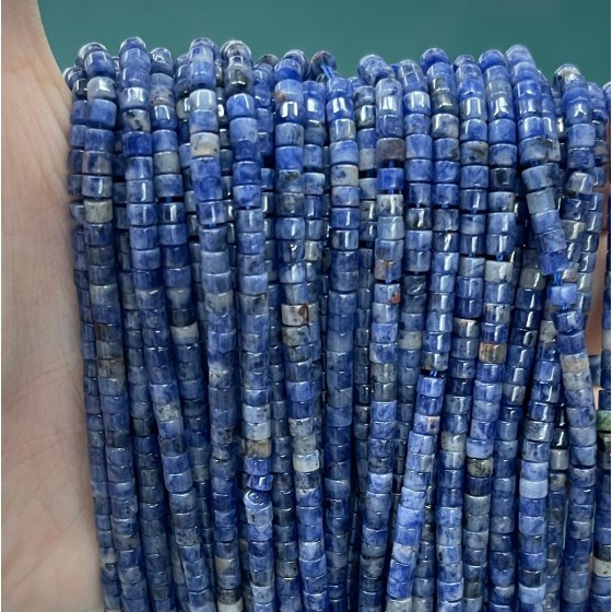 No_880_Natural Blue Lace Stone Disc (heishi) Spacer Beads_2*3mm_(Sold Per Strand)
