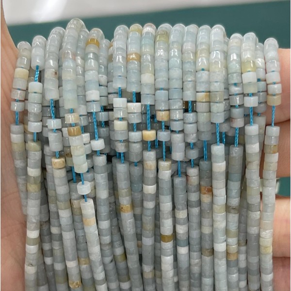 No_882_Natural Amazonite Disc (heishi) Spacer Beads_2*3mm_(Sold Per Strand)