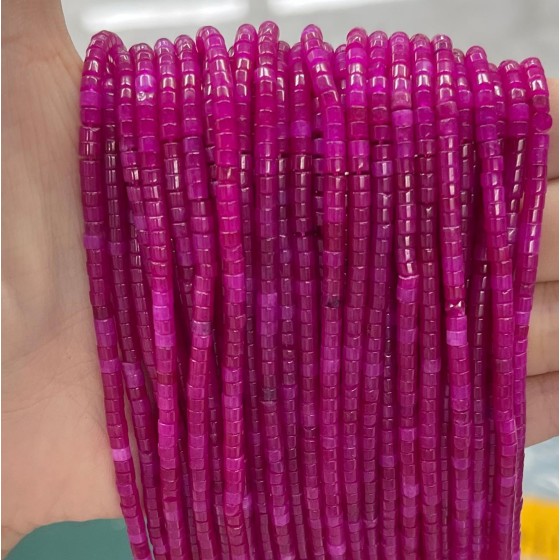 No_886_Enhanced Purple Red Chalcedony Disc (heishi) Spacer Beads_2*3mm_(Sold Per Strand)